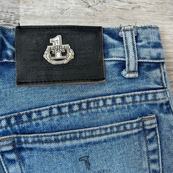 Trussardi Jeans Medium Wash High Rise Straight Leg Denim Italy Women’s Sz 29 - Picture 6 of 8